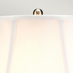 Настольная лампа с фарфоровым основанием с декоративным орнаментом и белым абажуром на темной круглой подставке Elstead Lighting варинант исполнения - 2 | Loft Concept в Орле