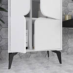 Комод белый с 4-мя дверцами на металлических ножках SPARK MULTIPURPOSE CABINET WHITE варинант исполнения - 12 | Loft Concept в Орле