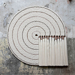 Художественный Гобелен Макраме White Disk Harmony варинант исполнения - 2 | Loft Concept в Орле