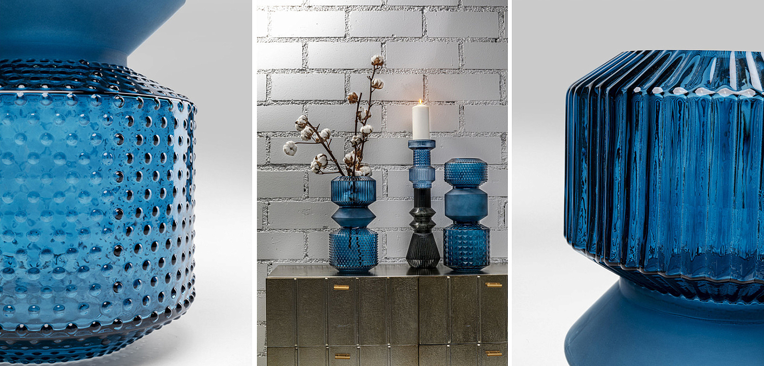 Ваза Geometric Blue Glass Vase 36 Ваза Geometric Blue Glass Vase 36 - Loft-Concept в Орле