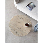 Столик приставной с круглой столешницей Textured Cream Table варинант исполнения - 5 | Loft Concept в Орле