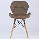 Стул с коричневым сиденьем из экокожи JEROEN варинант исполнения - 3 | Loft Concept в Орле