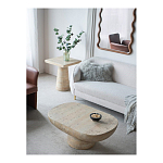 Столик кофейный кремового цвета с овальной столешницей и круглым основанием Cream Dalmen Table варинант исполнения - 9 | Loft Concept в Орле