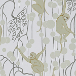 Обои ручная роспись Deco Monkeys Biscuit on dyed paper варинант исполнения - 1 | Loft Concept в Орле