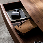 Кофейный стол овальный из дерева с 2-мя ящиками Coffee Walnut Table варинант исполнения - 8 | Loft Concept в Орле