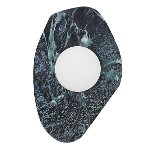 Бра с каменным основанием и плафоном из стекла Amazon Green Shaw Marble Lighting