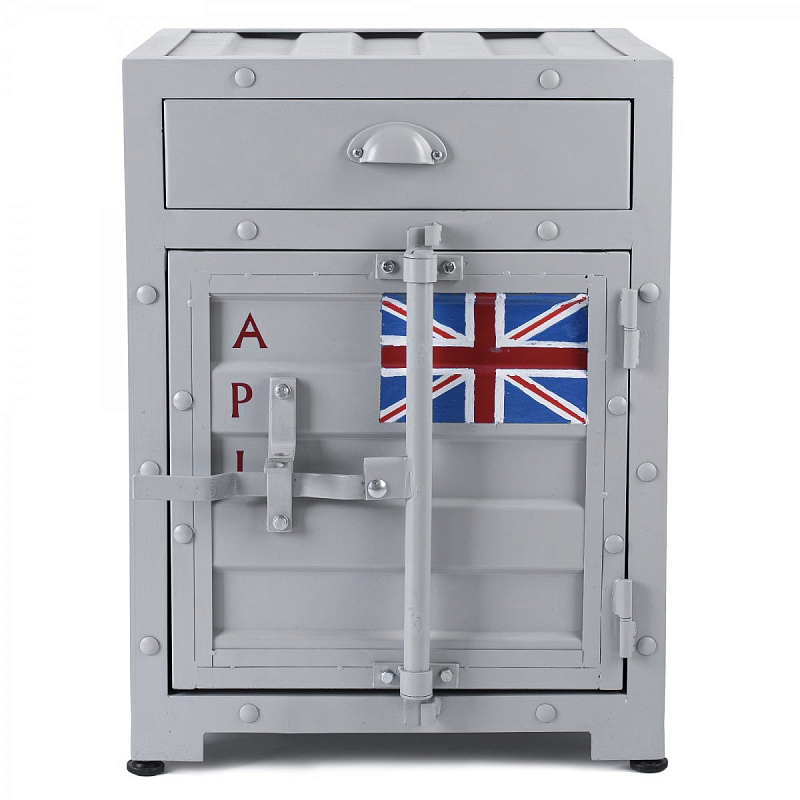 Тумба Union Jack с ящиком и дверью Серый Красный Желтый Оранжевый Черный Белый Синий Зеленый Голубой Бирюзовый в Орле | Loft Concept 