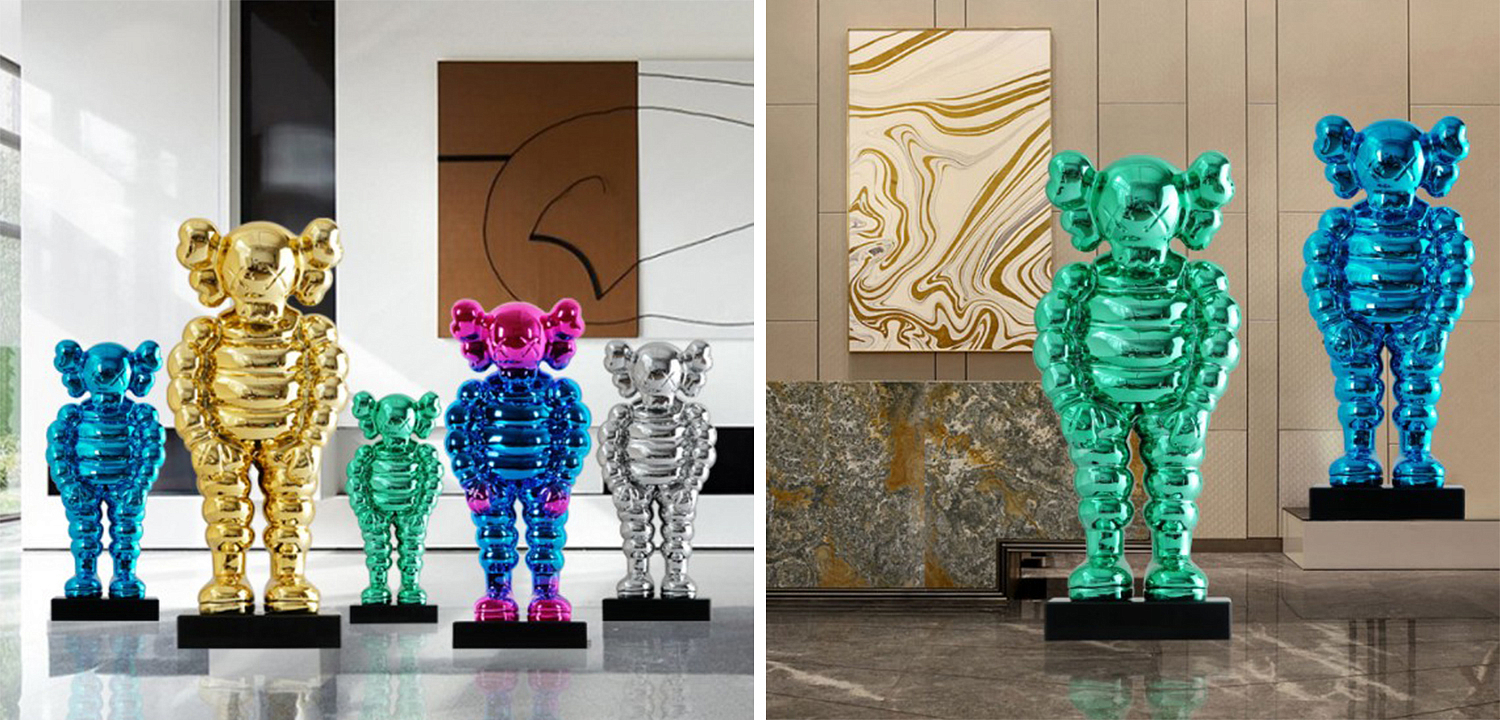 Статуэтка KAWS Bowed Down Blue on stand Статуэтка KAWS Bowed Down Blue on stand - Loft-Concept в Орле
