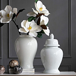 Ваза белая с крышкой однотонная Chinoiserie Ceramics варинант исполнения - 5 | Loft Concept в Орле