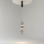 Подвесной светильник с плафоном из стекла с зеркальным градиентом Double Moon варинант исполнения - 3 | Loft Concept в Орле