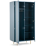 Шкаф двухдверный Scale Ornament Blue Wardrobe варинант исполнения - 3 | Loft Concept в Орле