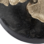 Настольная лампа с черным тканевым абажуром на основании в виде листьев Golden Leaves варинант исполнения - 1 | Loft Concept в Орле