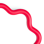 Настенное зеркало с волнистой рамой Mune Mirror Red варинант исполнения - 3 | Loft Concept в Орле