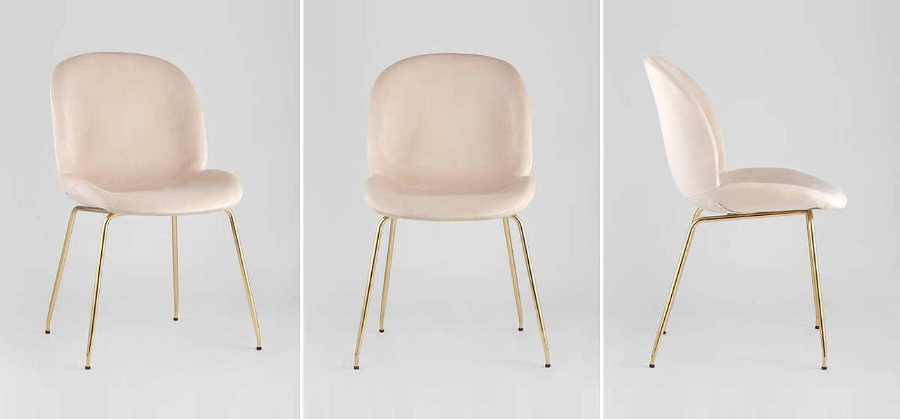 Стул Молочный Велюр Vendramin Chair Стул Молочный Велюр Vendramin Chair - Loft-Concept в Орле