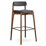 Барный стул из массива ясеня с обивкой из рогожки Elegant Ash варинант исполнения - 3 | Loft Concept в Орле