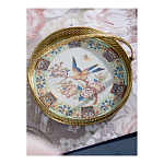 Блюдо фарфоровое с бронзовой ручкой Paradise Dish with Handle варинант исполнения - 4 | Loft Concept в Орле