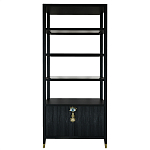 Стеллаж со стеклянными полками Elsa Dreams Black варинант исполнения - 7 | Loft Concept в Орле