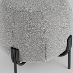 Пуф в ткани букле серого цвета Pikelet варинант исполнения - 4 | Loft Concept в Орле