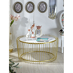 Журнальный столик с столешницей из мрамора на металлическом основании Table Vertical Planes варинант исполнения - 3 | Loft Concept в Орле