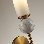 Бра с цилиндрическим матовым плафоном и шаром из камня на металлическом основании Orb Essence варинант исполнения - 6 | Loft Concept в Орле