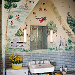 Обои ручная роспись Promenade Original colourway on cream painted silk варинант исполнения - 1 | Loft Concept в Орле