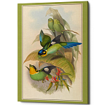 Постер на холсте с изображением птиц Blooming Birds Poster варинант исполнения - 5 | Loft Concept в Орле