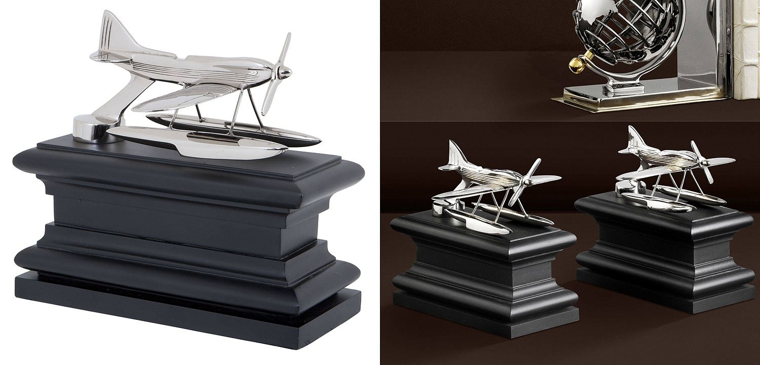 Держатель для книг Eichholtz Bookend Hydroplane set of 2 Nickel Держатель для книг Eichholtz Bookend Hydroplane set of 2 Nickel - Loft-Concept в Орле