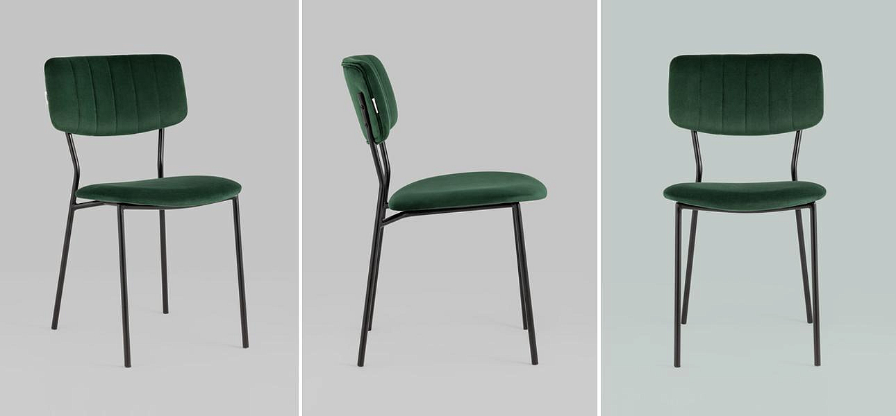 Стул Singer Chair без подлокотника Зеленый Велюр Стул Singer Chair без подлокотника Зеленый Велюр - Loft-Concept в Орле