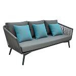 Диван трехместный уличный серый Gray Fiber варинант исполнения - 1 | Loft Concept в Орле