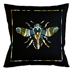 Подушка декоративная пчела сине-зелёный орнамент Ikat Pattern варинант исполнения - 1 | Loft Concept в Орле