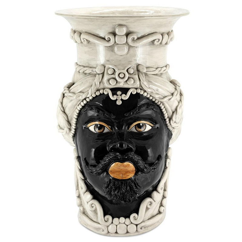 Ваза Vase Moro Man Giant White Черный Бежевый в Орле | Loft Concept 