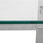 Стол письменный с прозрачной столешницей Corporate Identity варинант исполнения - 3 | Loft Concept в Орле