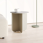 Cross журнальный столик серый из металла и кожи варинант исполнения - 1 | Loft Concept в Орле