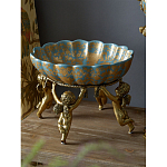Чаша с орнаментом на бронзовых ножках в виде ангелов Eden Garden варинант исполнения - 5 | Loft Concept в Орле
