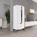 Комод белый с 4-мя дверцами на металлических ножках SPARK MULTIPURPOSE CABINET WHITE варинант исполнения - 8 | Loft Concept в Орле