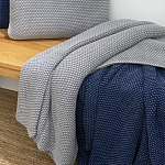 Плед из хлопка серого цвета Waffle Comfort варинант исполнения - 4 | Loft Concept в Орле