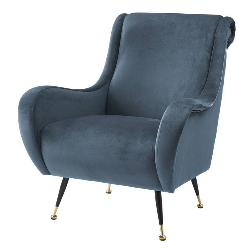 Дизайнерское кресло Giardino Chair gray blue Сизый Черный Дизайнерское кресло Giardino Chair gray blue Сизый Черный в Орле | Loft Concept