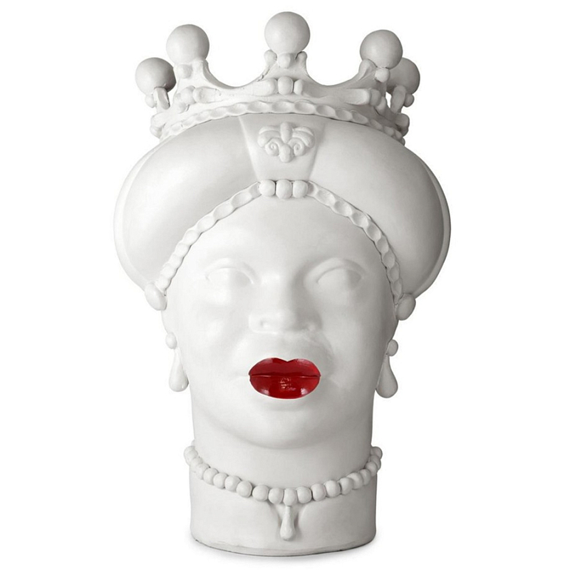 Ваза Vase Moro Lady Medium Lipstick Белый Красный в Орле | Loft Concept 