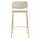 Стул барный широкой полукруглой спинкой на золотистых ножках Chair Smooth Shapes варинант исполнения - 1 | Loft Concept в Орле