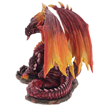 Декоративная статуэтка Дракон Красный Red Dragon with Orange Wings Statuette варинант исполнения - 2 | Loft Concept в Орле