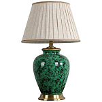 Настольная лампа с абажуром Beige Green Malachite Lampshade варинант исполнения - 2 | Loft Concept в Орле