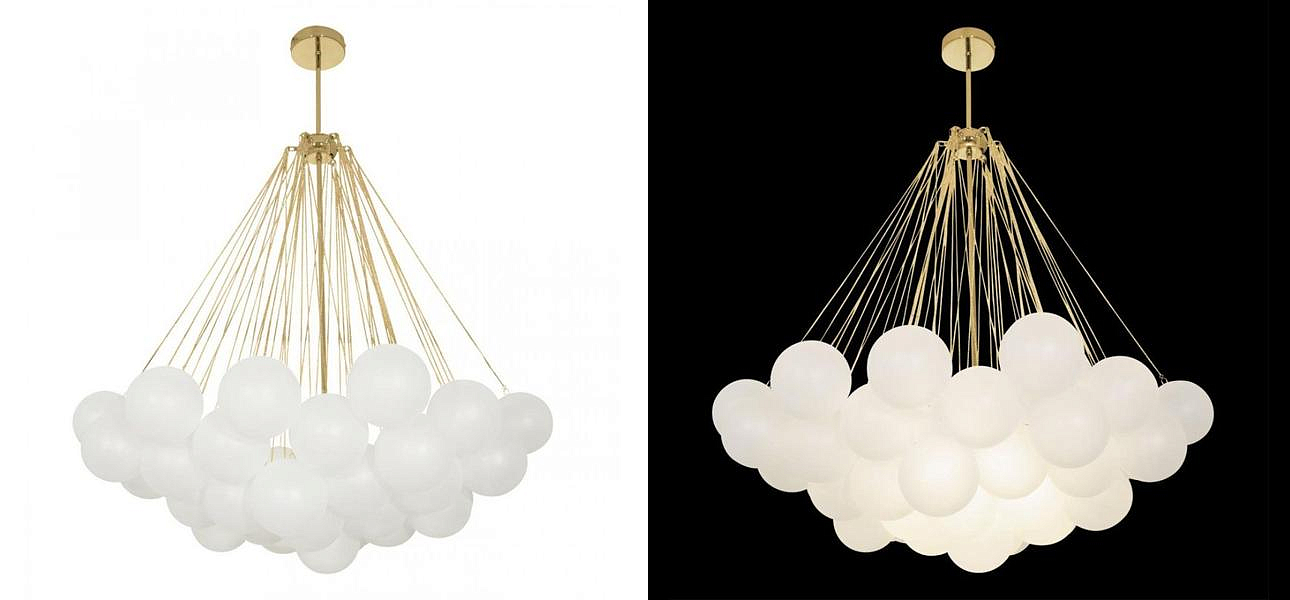 Люстра Белые Шары Apparatus Studio CLOUD Gold диаметр 100 см Люстра Белые Шары Apparatus Studio CLOUD Gold диаметр 100 см - Loft-Concept в Орле