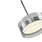 Подвесной светильник с прозрачным плафоном цилиндрической формы из акрила и стекла с пультом для регулировки света Glass Lamp Chromium варинант исполнения - 3 | Loft Concept в Орле