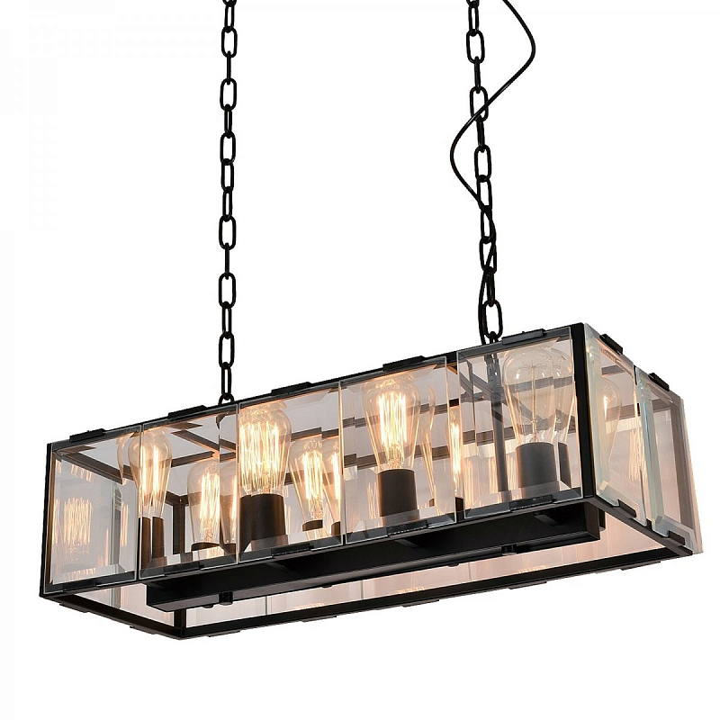 Люстра Harlow Crystal SQUARE Chandelier 8 Черный Люстра Harlow Crystal SQUARE Chandelier 8 Черный в Орле | Loft Concept