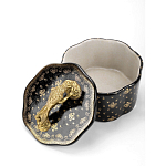 Шкатулка черного цвета с крышкой с фигуркой льва Eden Garden варинант исполнения - 4 | Loft Concept в Орле