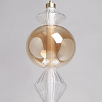 Подвесной светильник с вертикальной композицией из прозрачных и янтарных стеклянных шаров и ромбов Gabriel Scott Luna варинант исполнения - 16 | Loft Concept в Орле