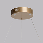 Люстра подвесная круглая золотого цвета с белыми изогнутыми световыми линиями Luke Lampco Tracer Lamp варинант исполнения - 11 | Loft Concept в Орле