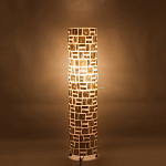Торшер из перламутра на металлическом каркасе Indonesian Cylinder 2 варинант исполнения - 2 | Loft Concept в Орле