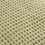 Плед из шерсти зеленого цвета с бахромой Waffle Comfort варинант исполнения - 2 | Loft Concept в Орле