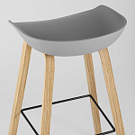 Барный стул на ножках из натурального дерева Boras Grey варинант исполнения - 6 | Loft Concept в Орле